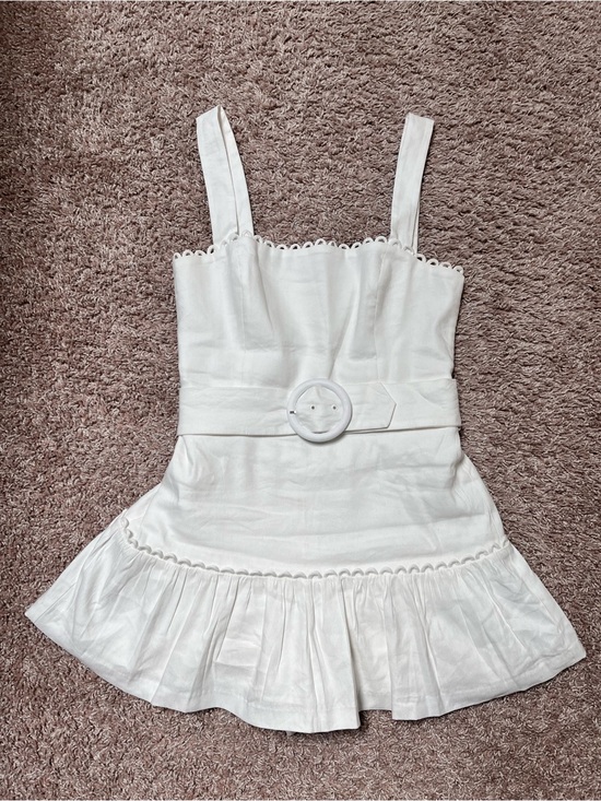 Amanda Uprichard Pants - Amanda Uprichard Lena Belted Dress Romper - Ivory